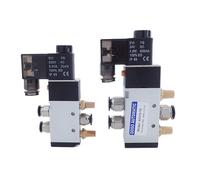 4V110-06 4V210-08 4V310-10 4V410-15 Valves With Muffler Connector 4mm/6mm/8mm/10mm/12mm 5/2 Way Solenoid Valve 12V 24V 220V(4V210-08,AC110V_WITH 12MM)