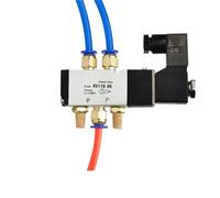 4V110-06 5 Way 2 Position 1/8" Pneumatic Solenoid Valve DC 24V DC 12V AC 110V AC220V with 4mm 6mm 8mm 4V110-06B 24V Hose Fitting(With 4mm fittings,AC24V)