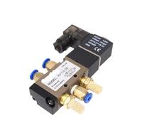 4V110-06 Air Solenoid Valve 5 Way Port 2 Position Gas Pneumatic Electric Magnetic Valve 12V 24V 220V Coil Volt 4mm 6mm 8mm Hose(4V110-06 AC110V,With 10mm)