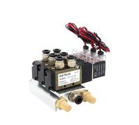4V110-06 DC24V 12V AC220V AC110V Électrovanne 2 positions 5 voies 4 positions Base en aluminium Accessoires Silencieux Ensemble 3 positions(DC12V 4mm fittings)