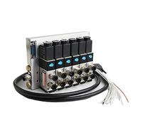 4V210-08 DC24V Solenoid Valve Group Set Magnetic Manifold Valve Bus Type Plug-in Cylinder Control Reversing Combination DC24(DC24V 8mm,10 Stations)