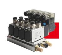 4v210-08 Manifold Pneumatic 5/2 Solenoid Group Island Cylinder Reversing Valve Pneumatic Distributor(DC24V 8 IN 8 OUT)