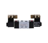 4V220-08 Air Pneumatic Solenoid Valve 5 way 2 Position 1/4" Aluminum Alloy Internal E 12VDC 24VDC 110VAC 220VAC 0.15-0.8Mpa NWPNLXEA(No Fittings,AC110V)