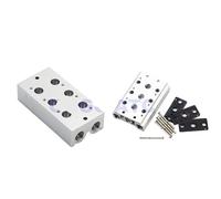 4V220 3V220 Valves Air Exhaust Manifold 200M-6F/7F/8F/9F/10F Pneumatic Plate Solenoid Valve Base With Gaskets Screws Fittings(200M-10F,For 3V)