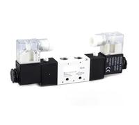 4V230C-08 5 Way 3 Position 1/4" Pneumatic Solenoid Valve DC12V DC24V AC110V AC220V W Fittings Connector 4 6 8 10 12mm(4V230C-08 w PC10,DC 24V)