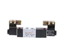 4V230C-08 5 Way 3 Position 1/4" Pneumatic Solenoid Valve DC12V DC24V AC110V AC220V W Fittings Connector 4 6 8 10 12mm(PC 4mm Fittings,DC24v)