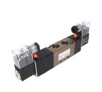4V330C.E.P-10 5Way 3Position Dual Solenoid Pneumatic Air Valve 3/8" BSPT DC12V DC24V AC110V AC220V AC380V(4V330P-10 AC110V,With 8mm)