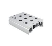 4V400M Manifold pour valves solénoïdes série 4V400 4V410-15 4V420-15 4V430-15 Manifold de base de plaque de valve (4V400M 9F)