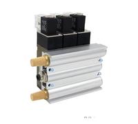 4V410-15 2 Positions 5 Way Quadruple Solenoid Valve Aluminum Base Fitting Mufflers Set 3 4 5 Stations DC24V 12V AC220V AC110V(9 Stations)