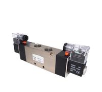 4V420-15 Pneumatic Flow Adjust Solenoid Valve 5 Way 2 Position Electric Magnetic Valve DC12V DC24V AC110V AC220 380V(With 10mm,4V420-15 AC220V)