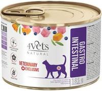 4Vets NATURAL VETERINARY EXCLUSIVE GASTRO INTESTINAL 185g pour les chats souffrant de maladies de l'appareil digestif, 40498