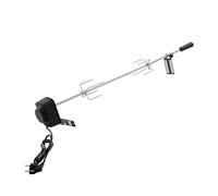 4W Broche Rôtisserie Acier Inoxydable Rotation 360° Capacité Charge 5-8kg | 220-240V Ensemble de Brochettes électriques avec Quatre Pinces pour Grils à Gaz, Grils à Charbon Bois