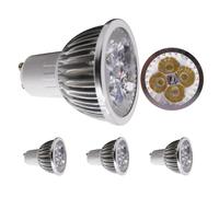 4W LED Spot GU10 Ampoule LED économie d'énergie,Angle de Faisceau 60°,Sans Scintillement Non Dimmable,pour Salon (Blanc Chaud, 4 Unité)