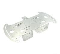 4WD Mecanum Kit de châssis de voiture en alliage d'aluminium avec cadre de plaque de pliage en métal, pour Arduino DIY robotique éducatif (A)