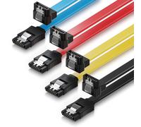 4X 0,5M Sata 3 Câble For Hdd Ssd Câble De Données 6 Gbit/S 1X Droite À 90° Jaune Rouge Bleu Noir[Z399]