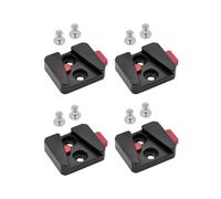 4X 1/4 Universal V Mount Batterie Adaptateur de Plaque à DéGagement Rapide Accessoires Portable Base Unique pour Toutes les Ptz et CaméRa Noir