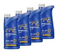 4x 1 Litre D'Huile de Moteur Huile Essence Diesel Mannol 7512 Special Plus 10W30