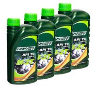 4x 1 Litre Huile FANFARO M-2T Universel 2-Takt ISO-L-EGB Jaso Couleurs Api TC