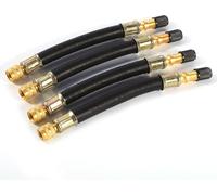4x 140mm Flexible Tyre Valve ExtensionTire Wheel Truck Transit Adaptor Clamps