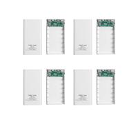 4X 18650 Batterie Power Bank Box 5V 2.1A LCD Display 20000MAh Power Board pour 6X18650 Batterie DIY Powerbank Case (Blanc)