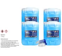 4x 20 L Mannol Antigel Type G11 à Long Terme Antigel AG11 Bleu + Robinet