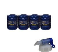 4x 20 Litre Mannol Huile pour Boîte à Vitesse Automatique Dexron III + + Robinet