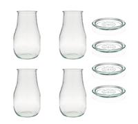 4x 2700 ml WECK verre tulipe avec couvercle en verre RR 100