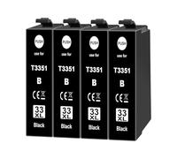 4X 33XL Noir Cartouche d'encre Compatibles avec Epson 33XL BK 33 XL pour Epson Expression Premium XP-530 XP-540 XP-7100 XP-900 XP-630 XP-635 XP-640 XP-645 XP-830