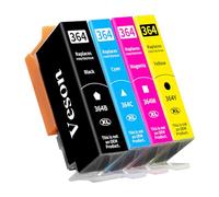 4X 364XL Cartouches d'imprimante compatibles avec Les Cartouches HP 364XL pour Photosmart 5520/10, 6510/20, 7510/20, Deskjet 3520, 3070A, 3522, Officejet 4610/20 (1 Noir, 1 Cyan, 1 Jaune, 1 Magenta)