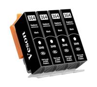 4X 364XL Cartouches d'imprimante compatibles avec Les Cartouches HP 364XL pour Photosmart 5520, 5510, 6510, 6520, 7510, 7520, Deskjet 3520, 3070A, 3522, Officejet 4610, 4620, 4622 (Noir)