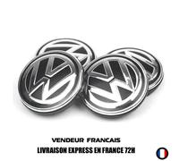 4x 56mm VW Volkswagen Logo Jante Cache Moyeu Centre De Roue VW texturé