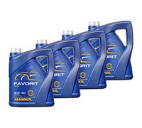 4x 5L Huile Moteur MANNOL Favorit 15W-50 API SL CF-4 Hydrosynthétique