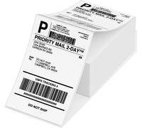 4''X 6'' Étiquettes Thermiques Directes, Étiquettes D'Expédition, Compatible Avec Les Imprimantes Thermiques De Bureau, Compatible Avec 241Bt 520Bt Imprimante (500 Étiquettes Pliantes¿ Blanc