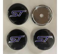 4X - 60mm Auto Cache Moyeux Compatible avec pour Ford St Focus X 2 3 Kuga Fiesta Mondeo Ecoboost Kuga - Solide et Robuste - Enjoliveurs pour Jantes,60mm-D