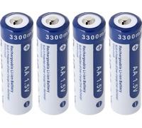 4x AA 1,5V 3300mWh typique 2000mAh Batterie lithium-ion rechargeable 1.5V uniquement avec chargeur spécial