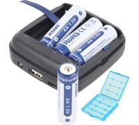 4x AA 1,5V 3300mWh typique 2000mAh batterie lithium-ion rechargeable, chargeur 1.5V inclus