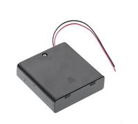 4X AA 6V Batteriehalter - Schalter & Anschlüssen - Kunststoffgehäuse mit Kabeln & Abdeckung 150mm für DIY. Kompatibel mit (4 Slot x 1,5V) Batterien