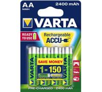 4x Aa Piles Batteries Varta 86756 2400mah Pile Batterie-Varta Multicolore