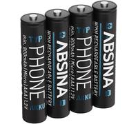 4X AAA Batterie Gigaset 800 mAh NiMH 1,2V - Piles pour téléphone gigaset Batteries, Pile pour Telephone Fixe sans Fil - Compatible avec A400 A415 AS405 A510 AS690 C430 C530HX E560 CL660HX