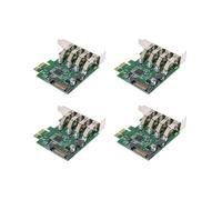 4X Adaptateur de Carte D'Extension PCI Express à Profil Bas 4 PCI-E Vers USB3.2Gen1 HUB 5Gbps SystèMes D'Exploitation USB1.1/2.0/3.0