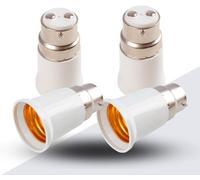 4x adaptateur de douille - Convertisseur douilles B22 vers E27 -Adaptateur de support de lampe culot baïonnette pour ampoule LED