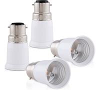 4x adaptateur de douille - Convertisseur douilles B22 vers E27 - Adaptateur de support de lampe culot baïonnette