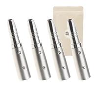 4X Adaptateur XLR Male 3 pins vers Gros Jack 6,35 mm Femelle Stereo Micro Enceinte Audio