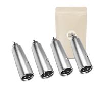 4X Adaptateur XLR Male 3 Pins vers RCA Male Mono Tout Metal audio hifi avec verouillage