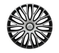 4x Alcar Enjoliveurs de jante 16 pouces Couvre-roues "Milano" silber dark pour