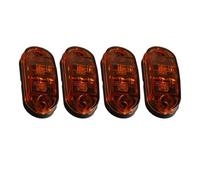 4x Amber LED Marker Light for Bus Van Lorry(Yellow) | 4-piece set, 12V-24V compatible, piranha LEDs, side marker, pour clearance light, trailer truck bus
