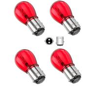 4x AMPOULE 12V 21/5W BAY15D ROUGE DOUBLE FILAMENT FEU STOP ARRIÈRE POSITION AUTO MOTO SCOOTER VOITURE