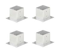 4x Ancres de Poteau Métal Galvanisé 121 mm Base Support Ancrage Clôture vidaXL