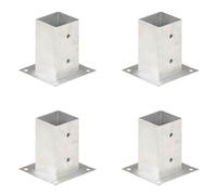 4x Ancres de Poteau Métal Galvanisé 121 mm Base Support Ancrage Clôture vidaXL