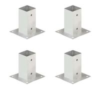 4x Ancres de Poteau Métal Galvanisé 121 mm Base Support Ancrage Clôture vidaXL